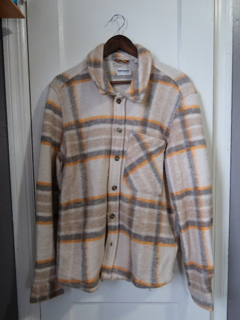 Timberland Plaid Fleece Long-Sleeve Shirt / Overshirt